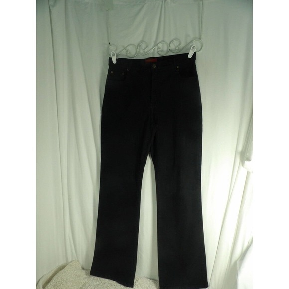 Not Your Daughters Jeans Womens Black Dark Wash Denim Wide-Leg Jeans Size 12 - Picture 1 of 10